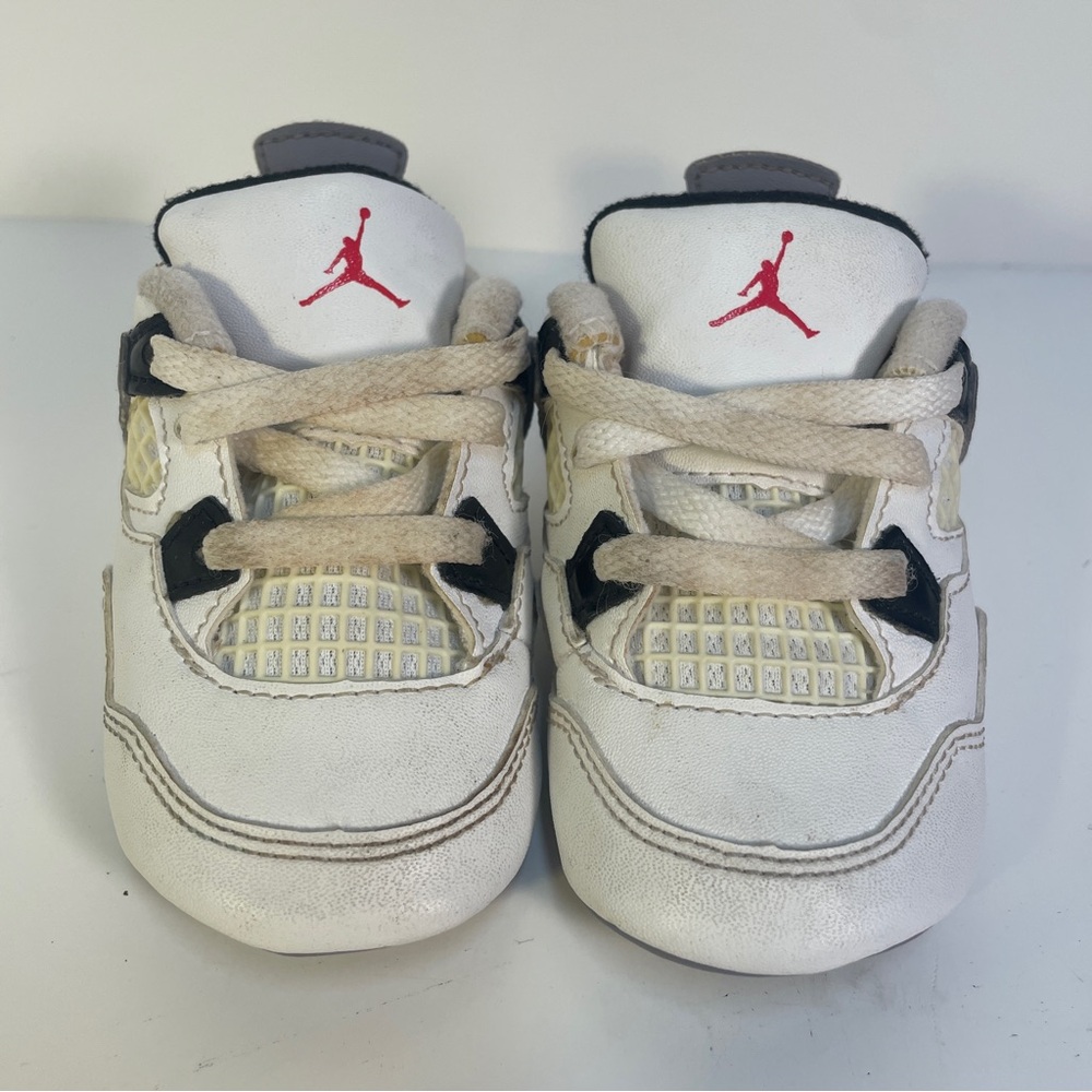 Air Jordan Retro IV 4 White Cement 2012 487219-103 Toddler 3C Crib No Box - Picture 3 of 7